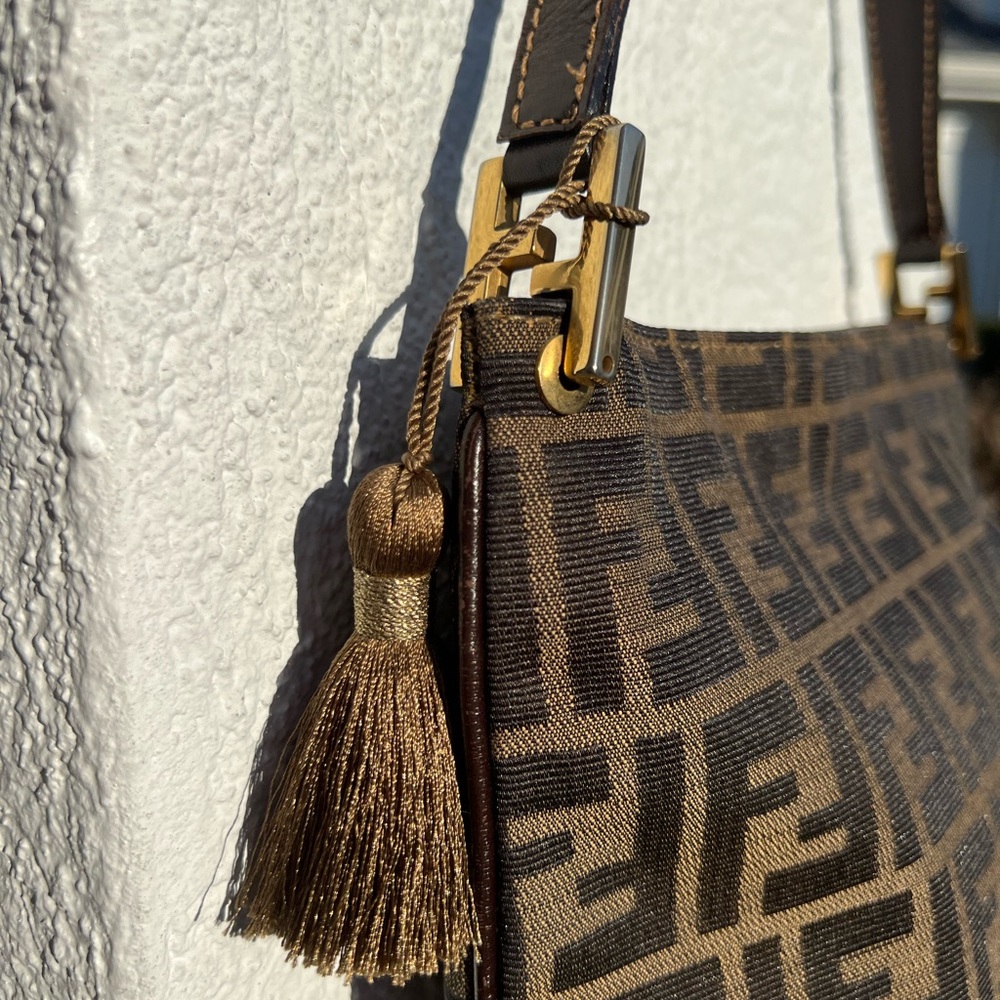 Fendi Zucca Tassel Shoulder Bag - Picture 4 of 12